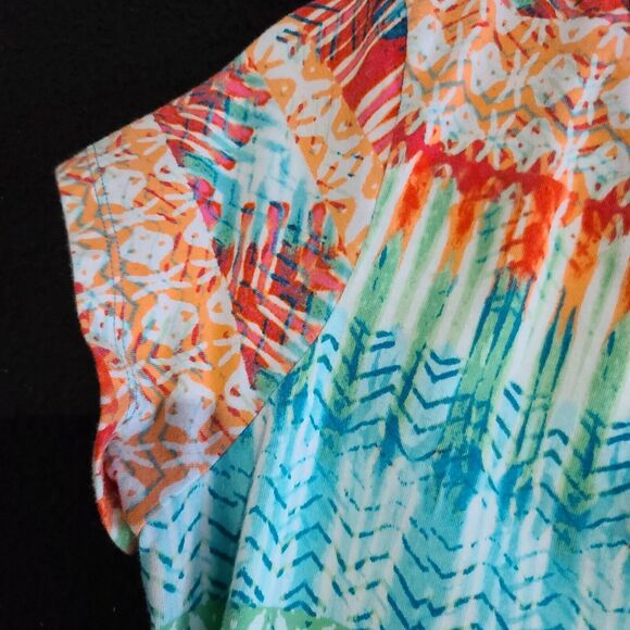 Ruby Rd Petites Womens Blouse Multi-Color Size PS Cotton Blend Stretch Pullover - Picture 8 of 12